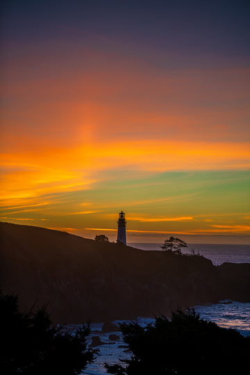Fall Sunset Yaquina Head Lighthouse
