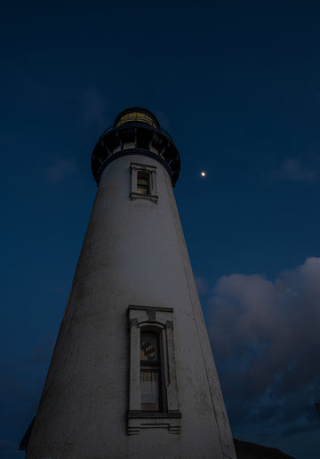 Yaquina Head Light House - with moon